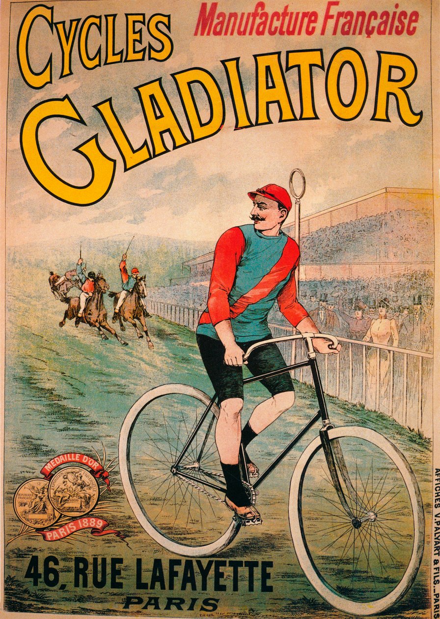 साइकिल ग्लेडिएटर साइकिल, c1900 के लिए विज्ञापन द्वारा अज्ञात