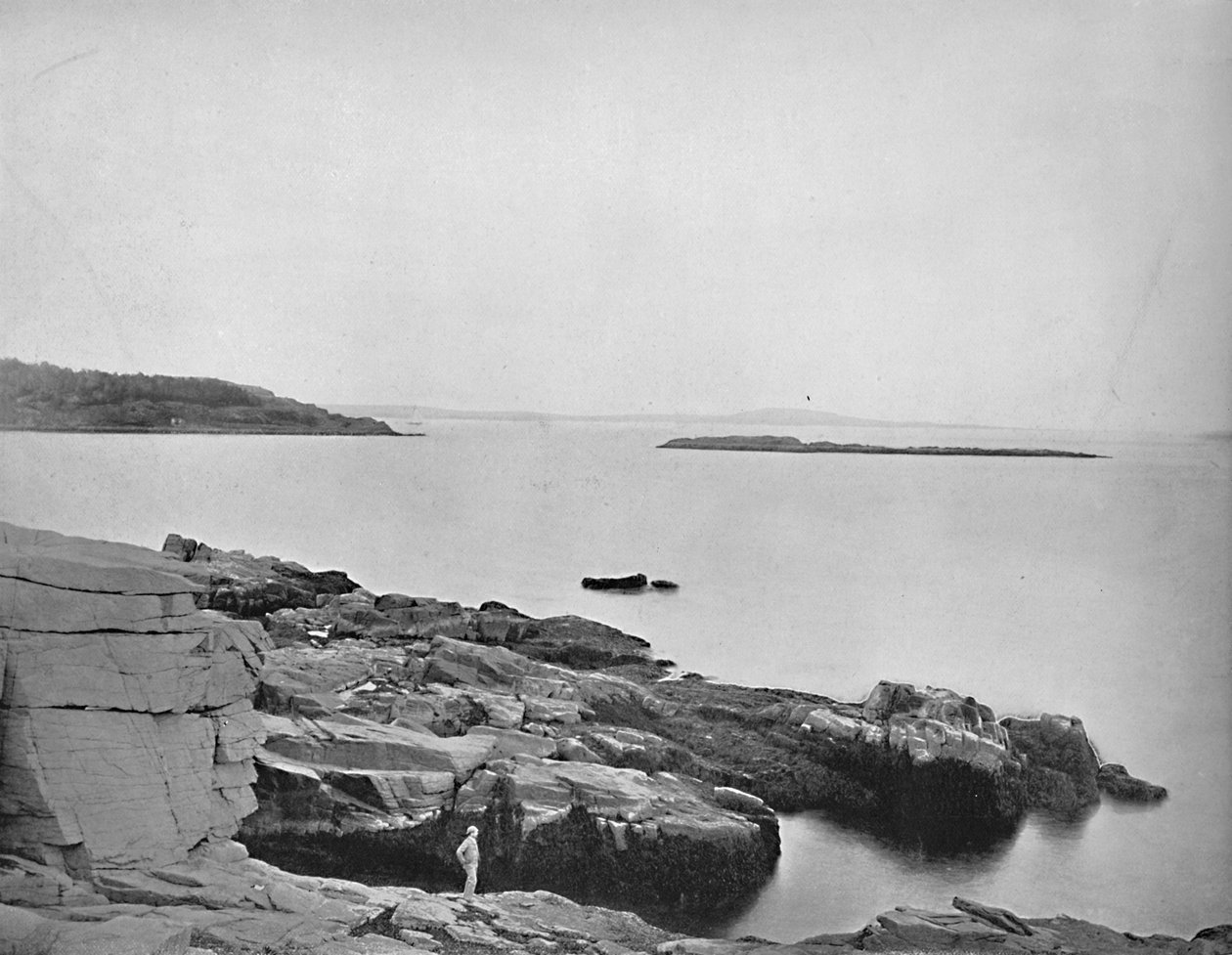 तट, बार हार्बर, मेन, c1897 के साथ। द्वारा अज्ञात