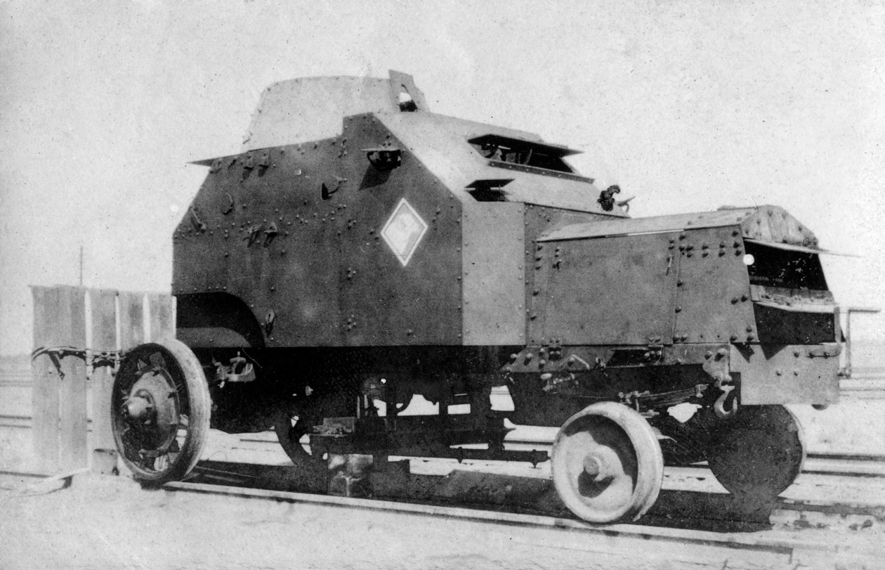 1917-1919, रेल, बगदाद, इराक पर बख्तरबंद कार द्वारा अज्ञात