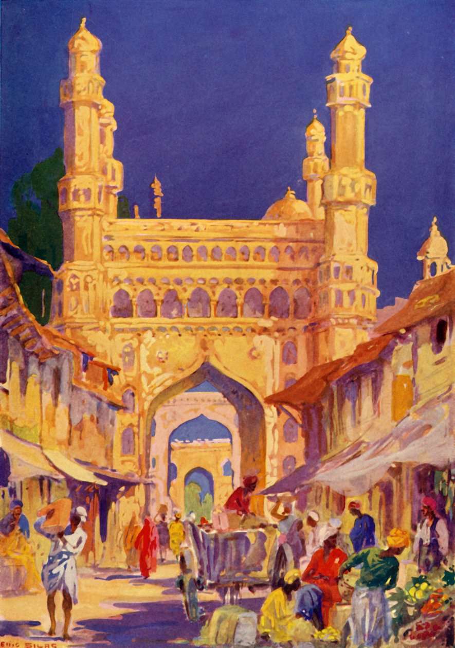 हैदराबाद में चार मीनार में, c1948। द्वारा अज्ञात