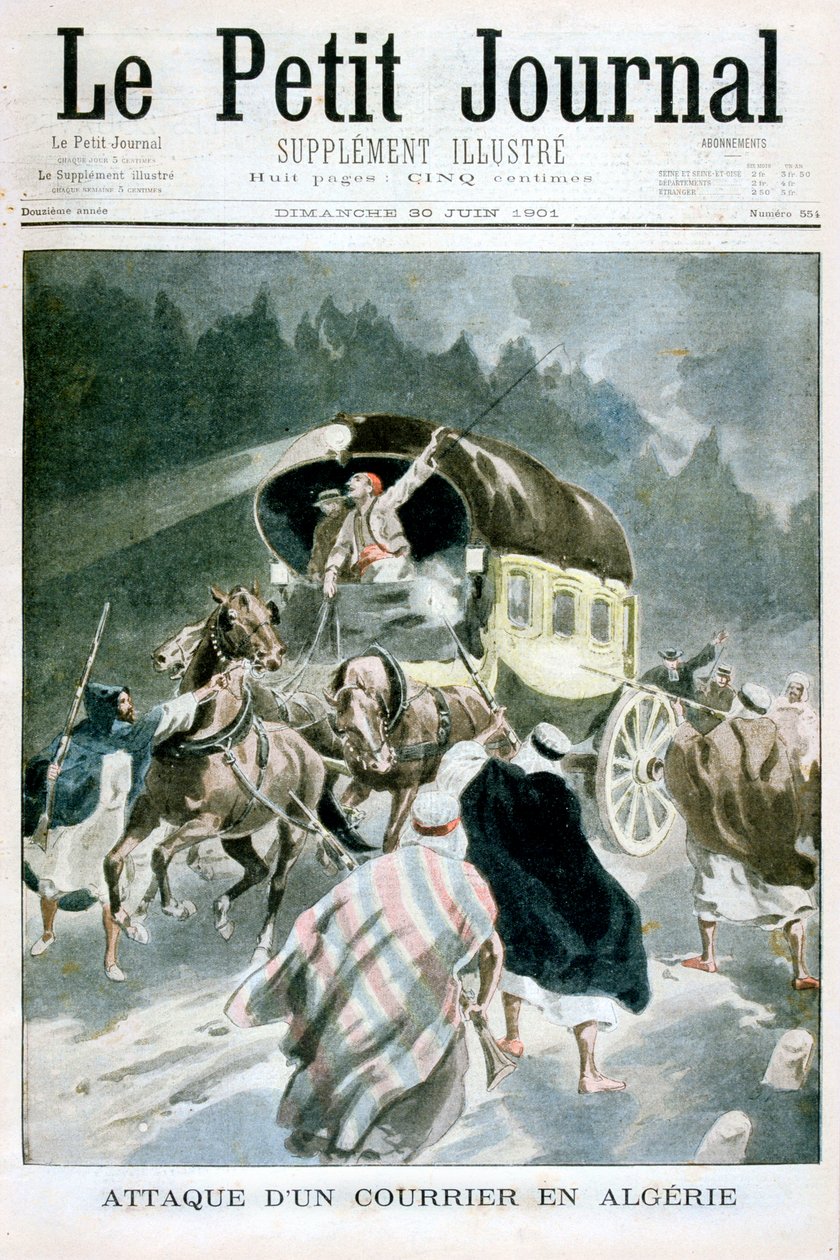 1901 में अल्जीरिया में एक कूरियर पर हमला द्वारा अज्ञात