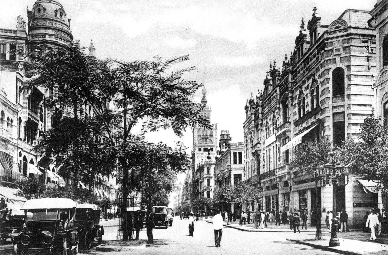 रियो ब्रैंको एवेन्यू, रियो डी जनेरियो, ब्रेल, c1920s द्वारा अज्ञात