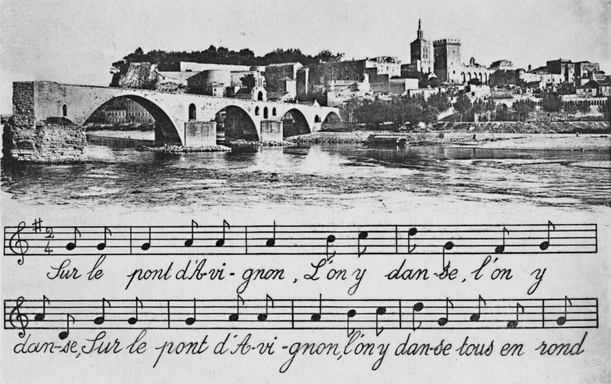 Avignon। - सेंट-बेन्ज़ेट ब्रिज, c1925 द्वारा अज्ञात