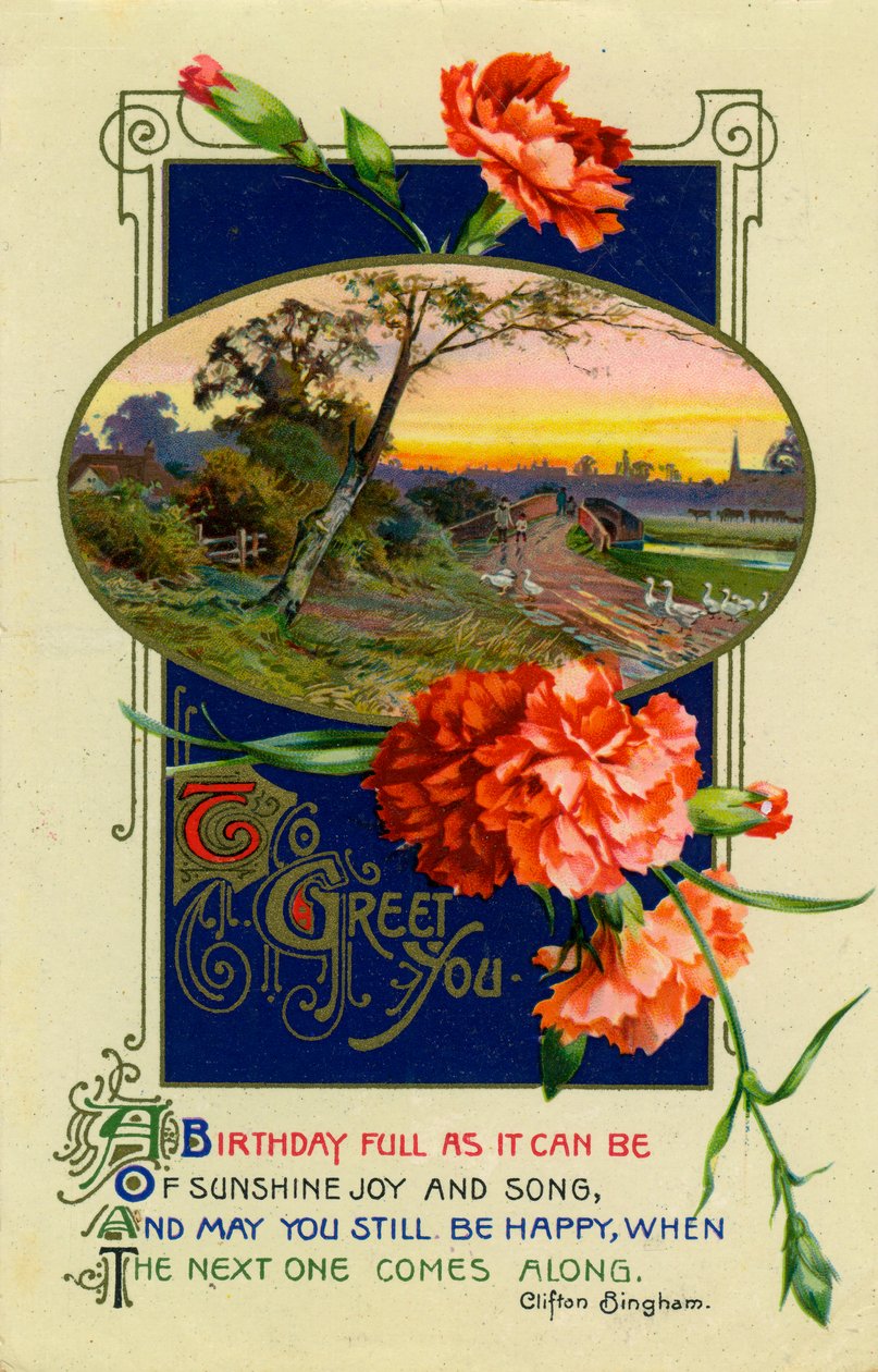 जन्मदिन पोस्टकार्ड, c1911 द्वारा अज्ञात