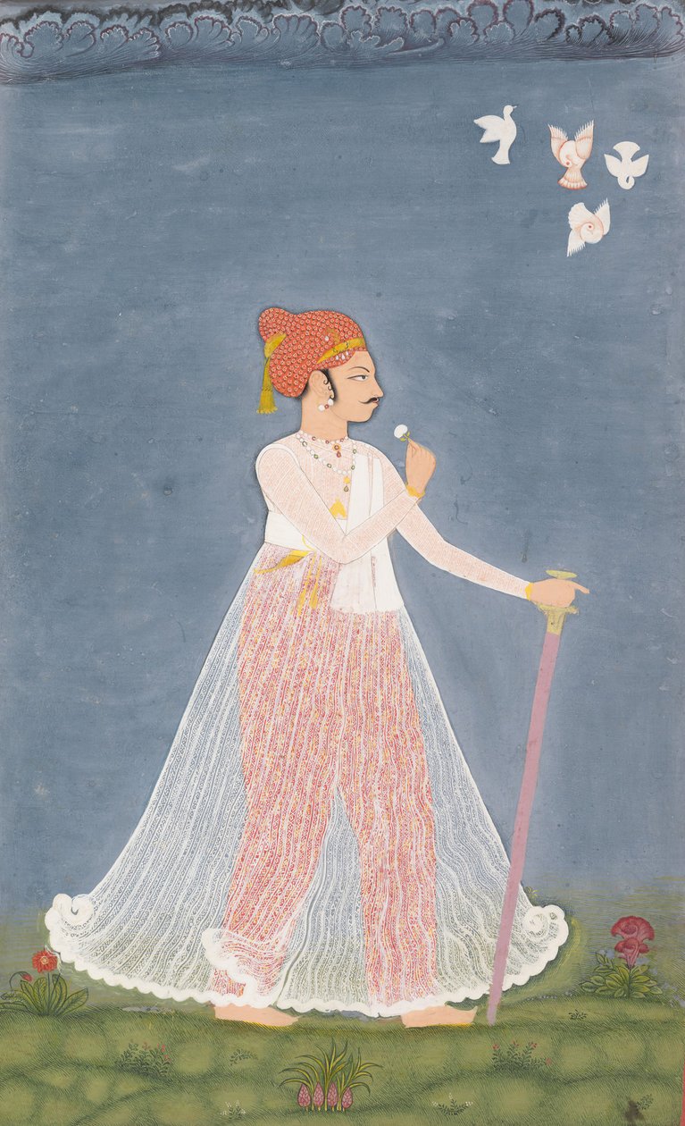 बिशन सिंह यंग मैन के रूप में, कै। 1780। द्वारा अज्ञात
