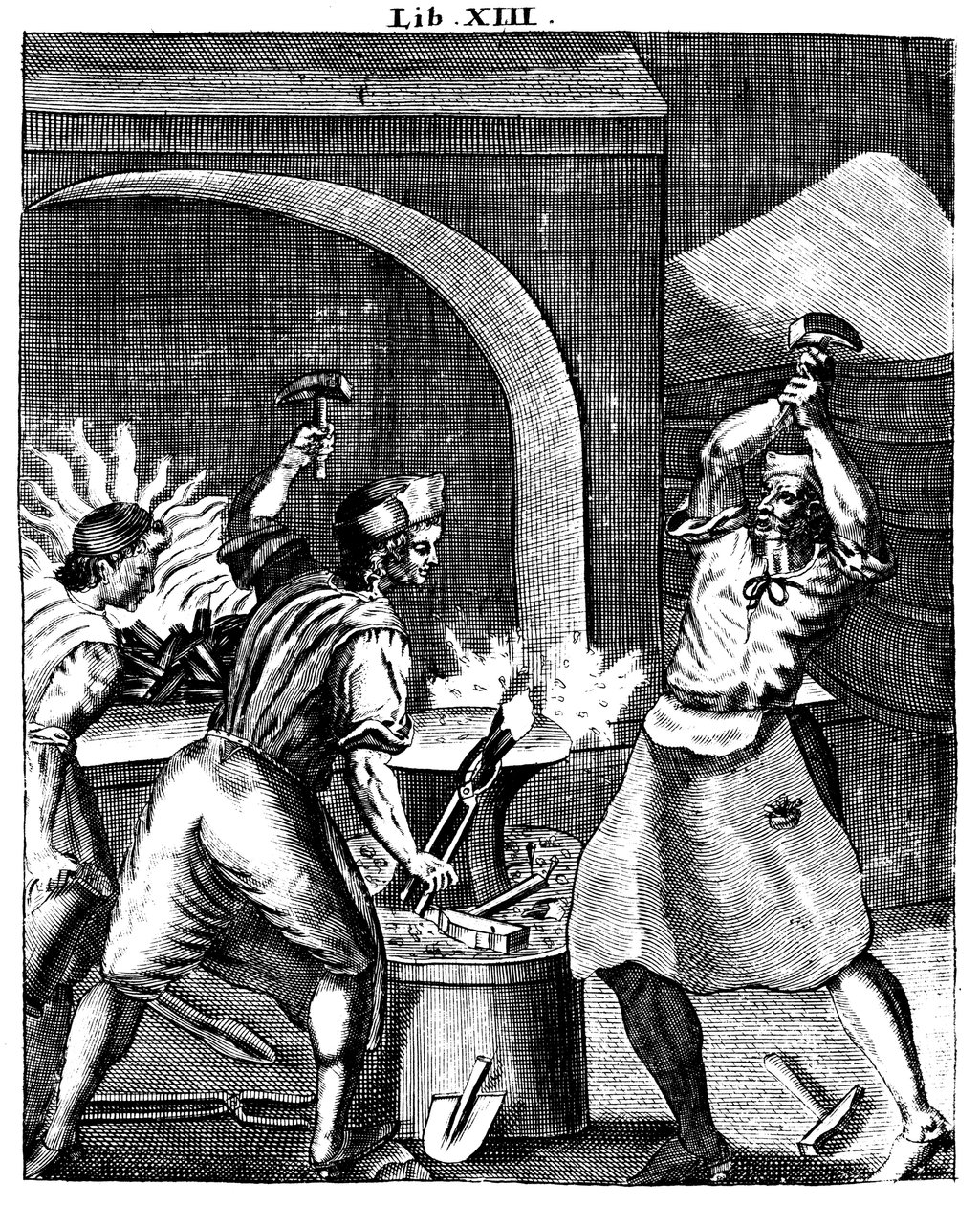 काम पर लोहार, 1715 द्वारा अज्ञात