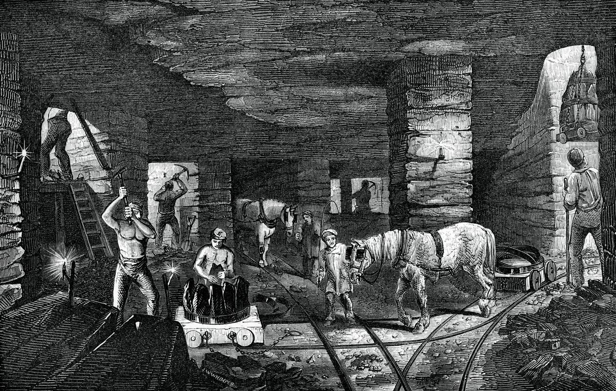 1886 के बिलस्टन के पास ब्रैडली कोयला खदान द्वारा अज्ञात