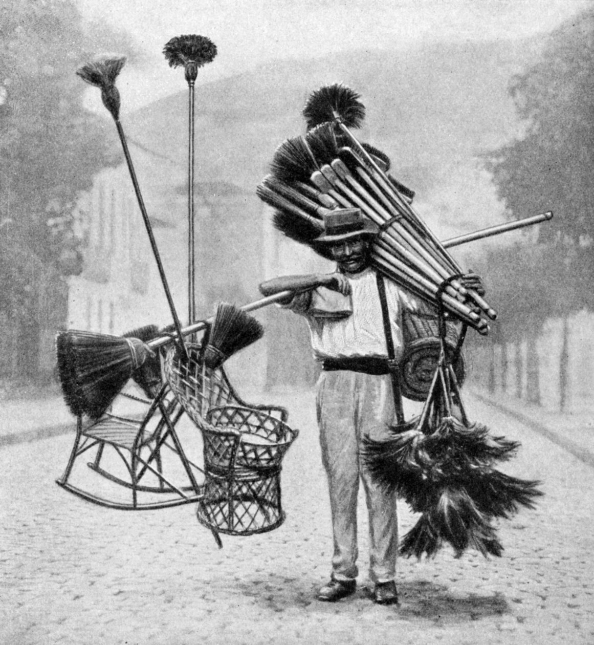 ब्रूम विक्रेता, रियो डी जनेरियो, ब्राजील, 1922 द्वारा अज्ञात