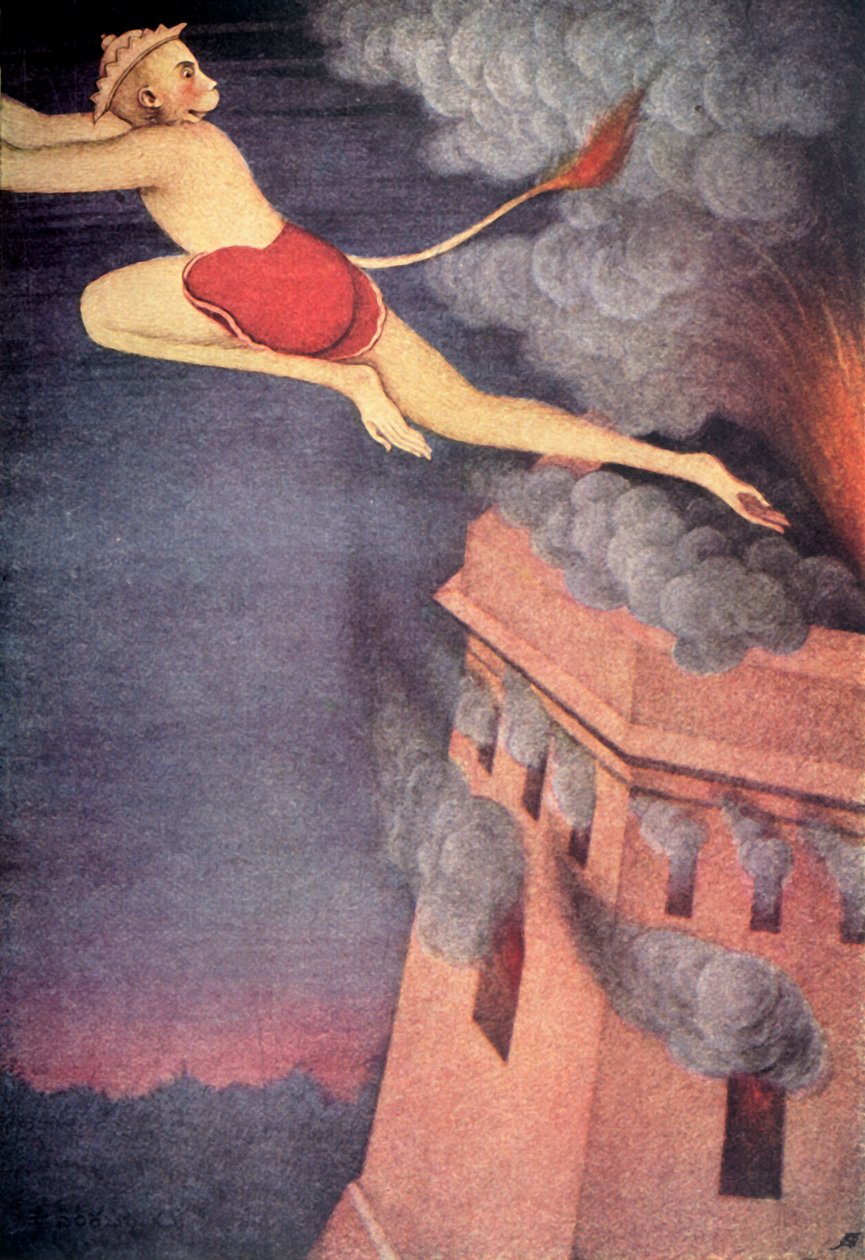लंका दहन, 1920। द्वारा अज्ञात