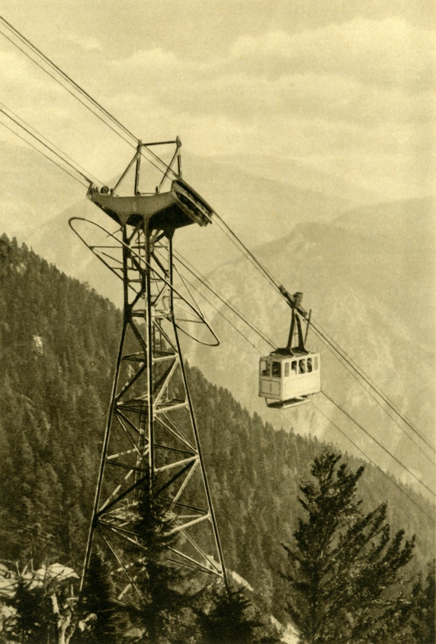 केबल कार, रक्स पर्वत, निचला ऑस्ट्रिया, c1935। द्वारा अज्ञात