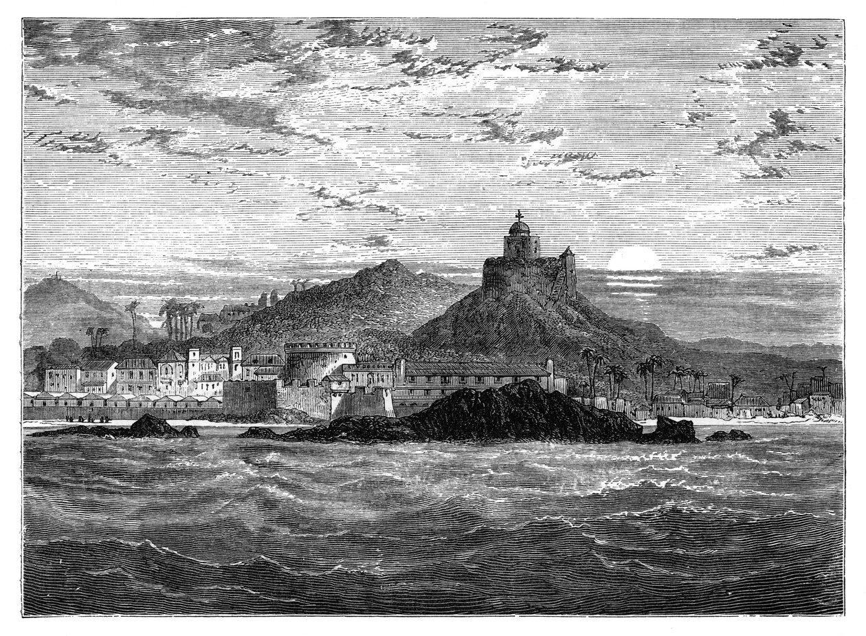 केप कोस्ट कैसल, गोल्ड कोस्ट, पश्चिम अफ्रीका, c1890 द्वारा अज्ञात
