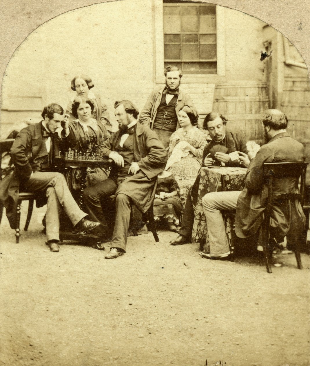 शतरंज और कार्ड, c1850s द्वारा अज्ञात