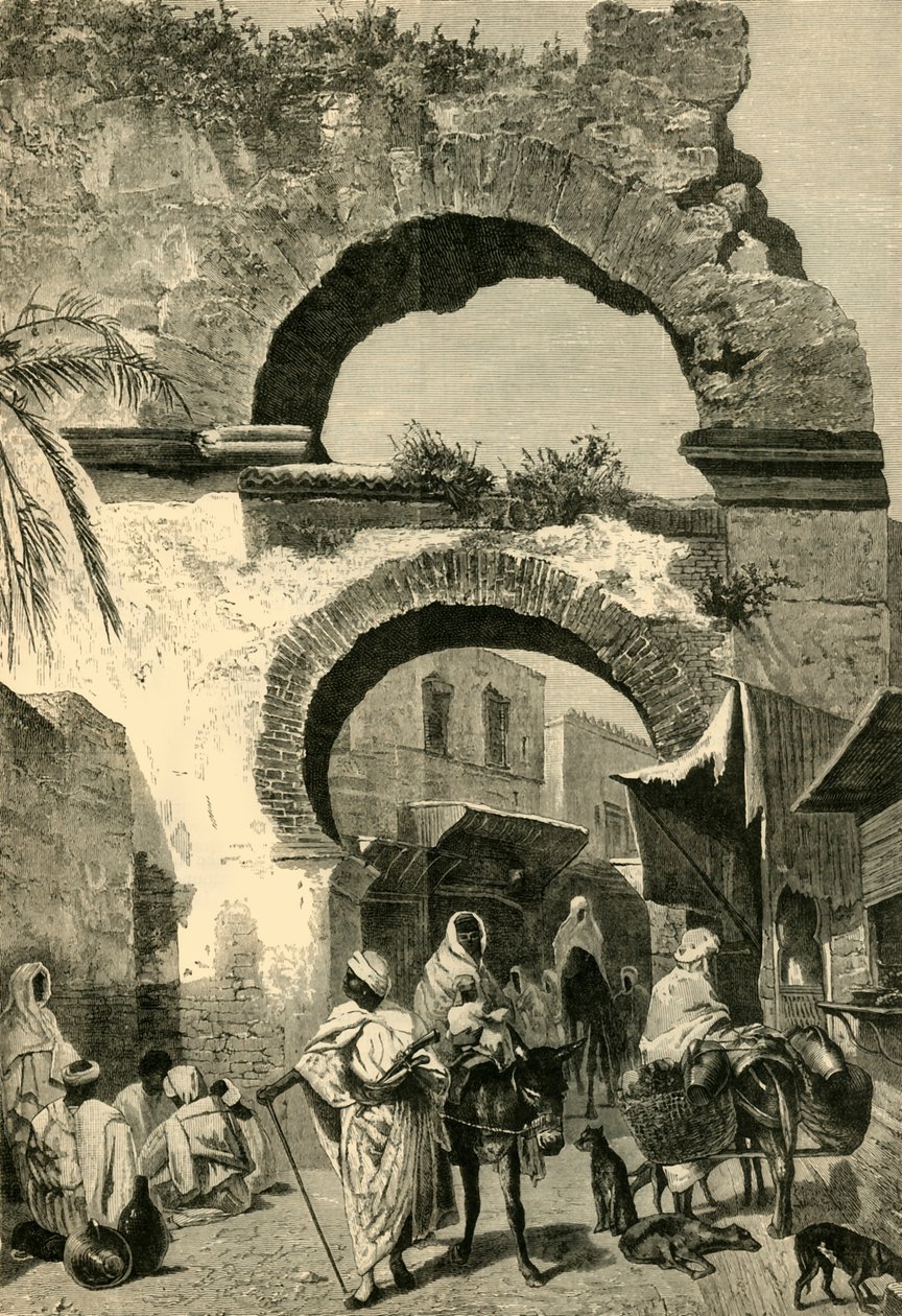 ट्युनिस में सिटी गेट, 1881। द्वारा अज्ञात