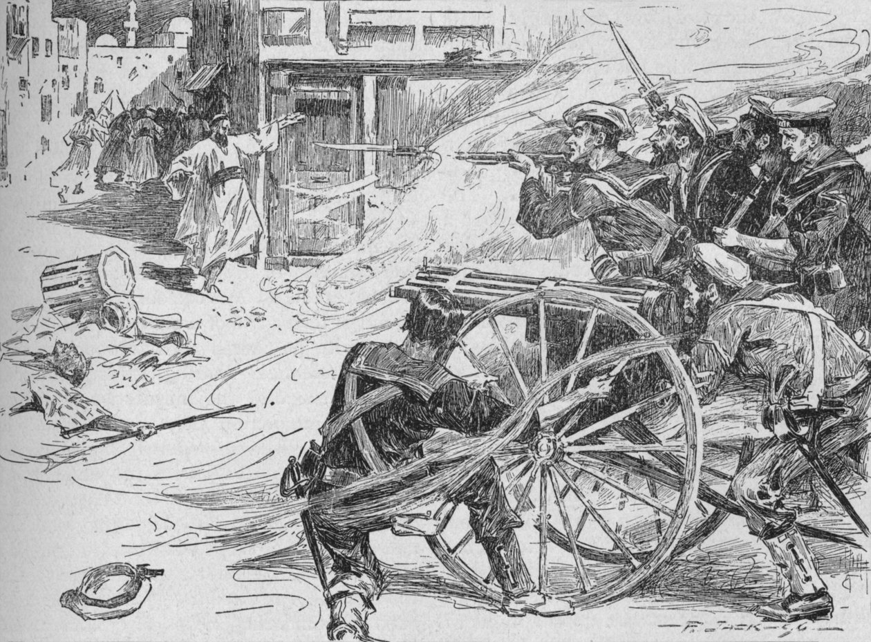 अलेक्जेंड्रिया की सड़कों को साफ़ करना, c1896, 1902 द्वारा अज्ञात
