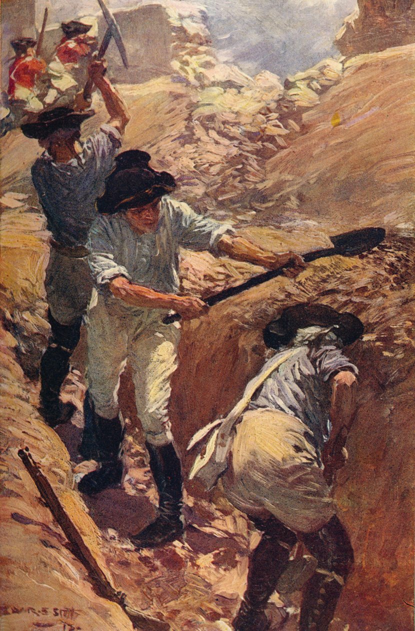 आर्कॉट में खाइयों में क्लाइव, 1751 c1912 द्वारा अज्ञात