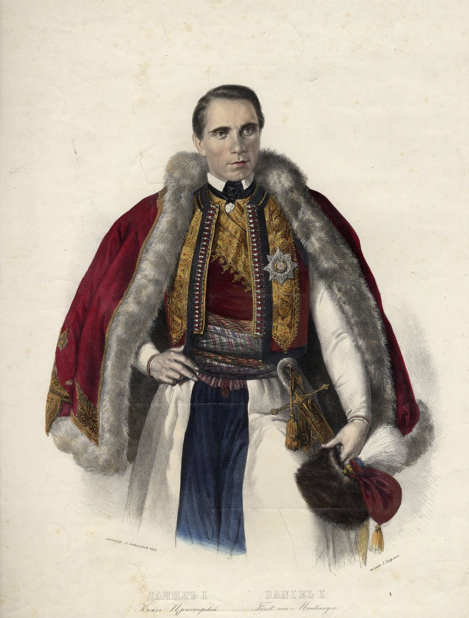 डैनिलो I 1826-1860, मोंटेनेग्रो का राजकुमार, 1853 द्वारा अज्ञात