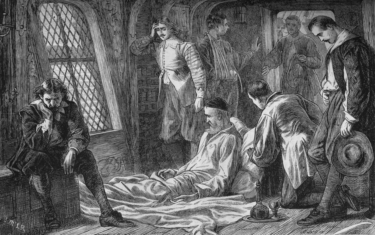एडमिरल ब्लेक की मृत्यु, 7 अगस्त 1657, सी 1880 द्वारा अज्ञात