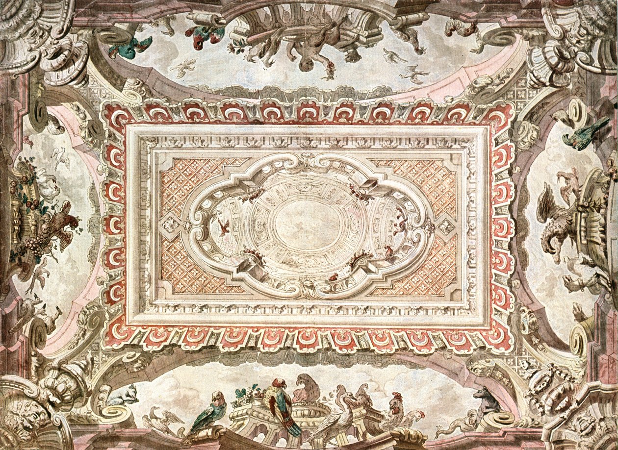 सीलिंग-पेंटिंग के लिए डिज़ाइन, नीदरलैंड, 1928। द्वारा अज्ञात