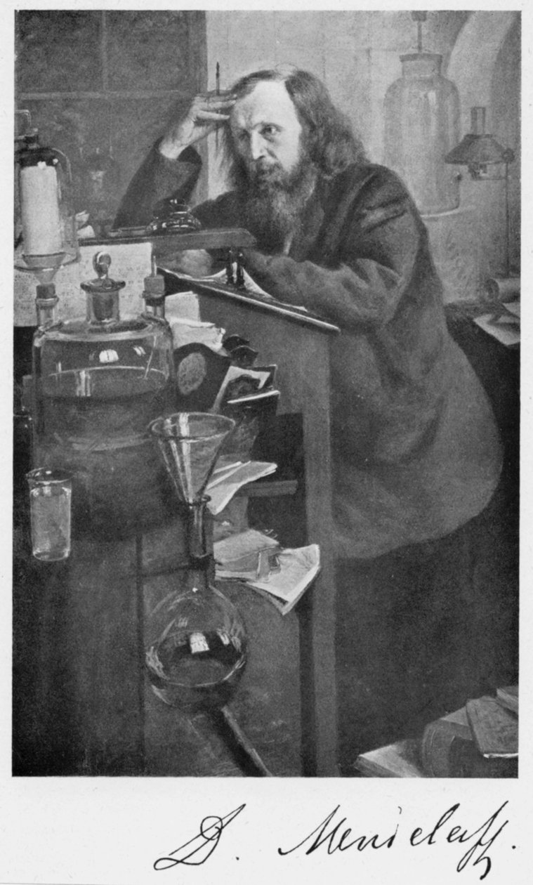 दिमतिरी इवानोविच मेंडेलीव 1834-1907, रूसी रसायनज्ञ, c1900s द्वारा अज्ञात