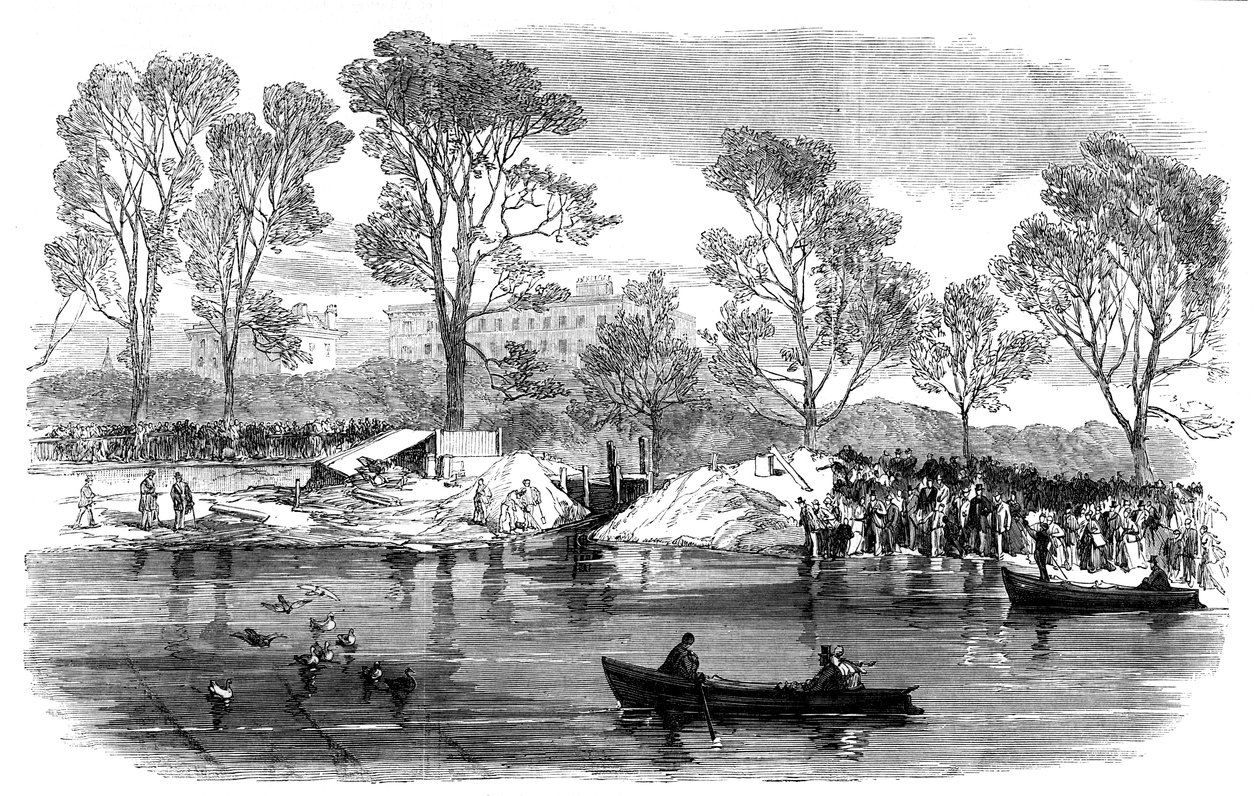 लंदन, 1869 में सर्पिन नदी, हाइड पार्क, द्वारा अज्ञात