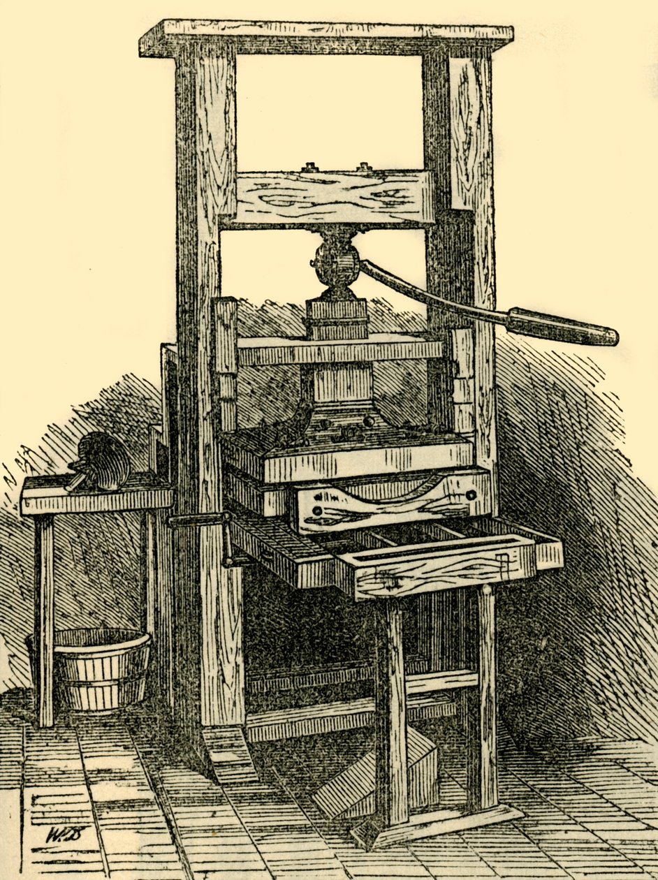 फ्रैंकलिन प्रेस की नकल, 1881। द्वारा अज्ञात