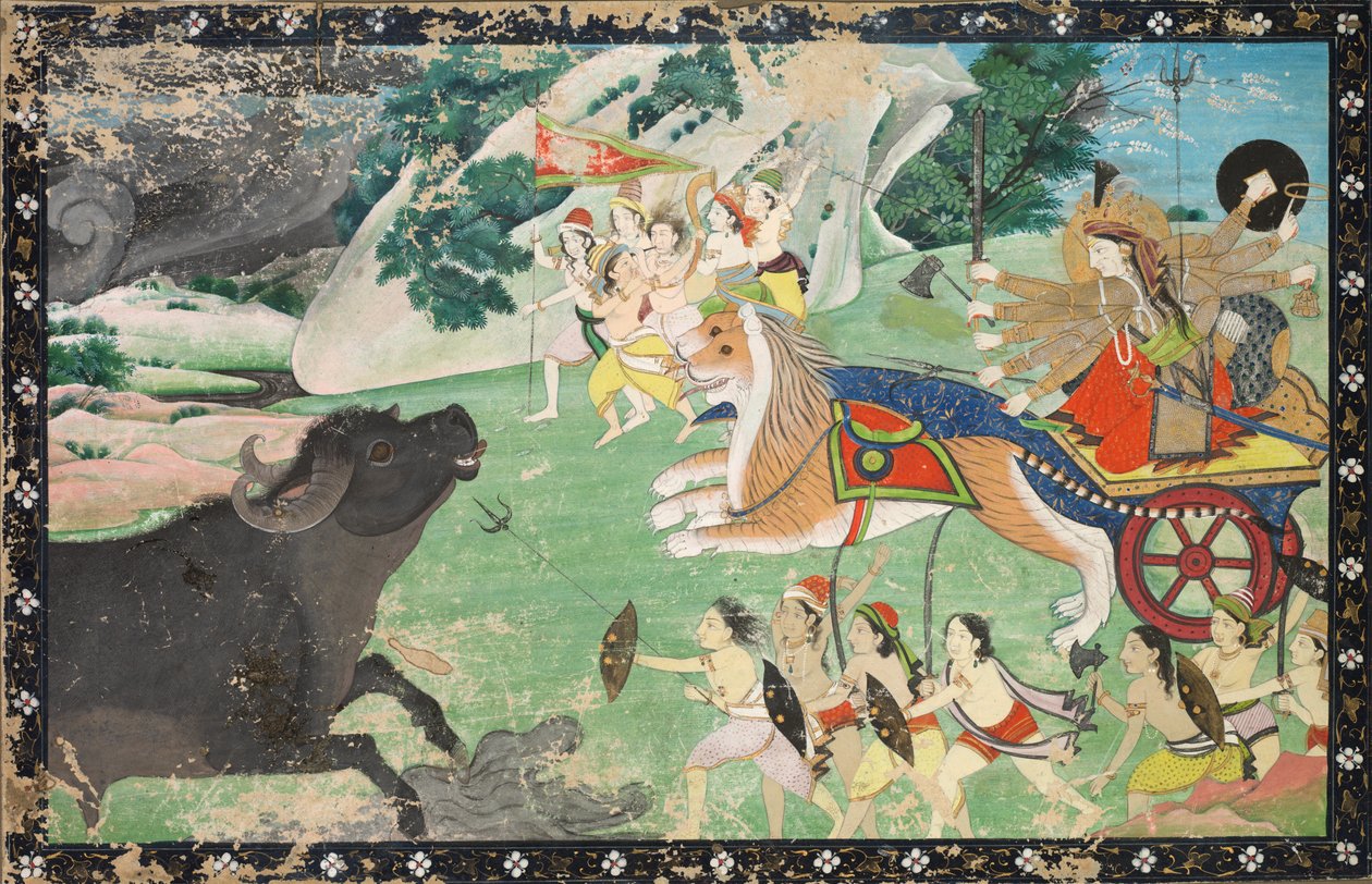 दुर्गा कातिल महिषा, सी। 1830। द्वारा अज्ञात