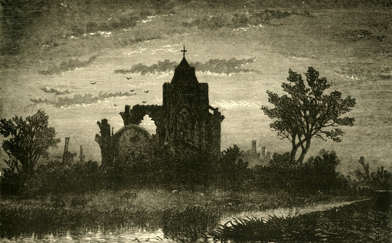 क्राउनलैंड एबे का ईस्ट एंड, 1898। द्वारा अज्ञात