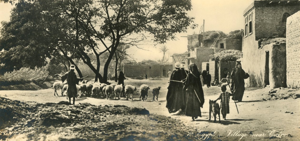 मिस्र - काहिरा के पास का गाँव, c1918-c1939। द्वारा अज्ञात