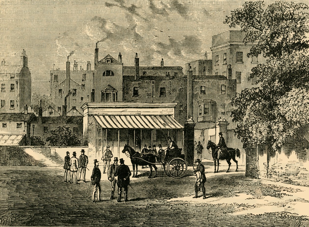 ओल्ड टाटर्सल्स में प्रवेश।, c1876। द्वारा अज्ञात