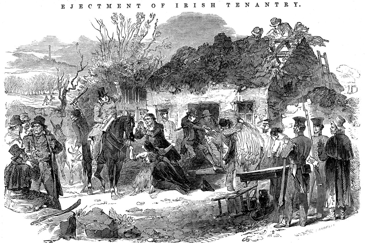 बेदखल आयरिश किसान परिवार, 1848 द्वारा अज्ञात