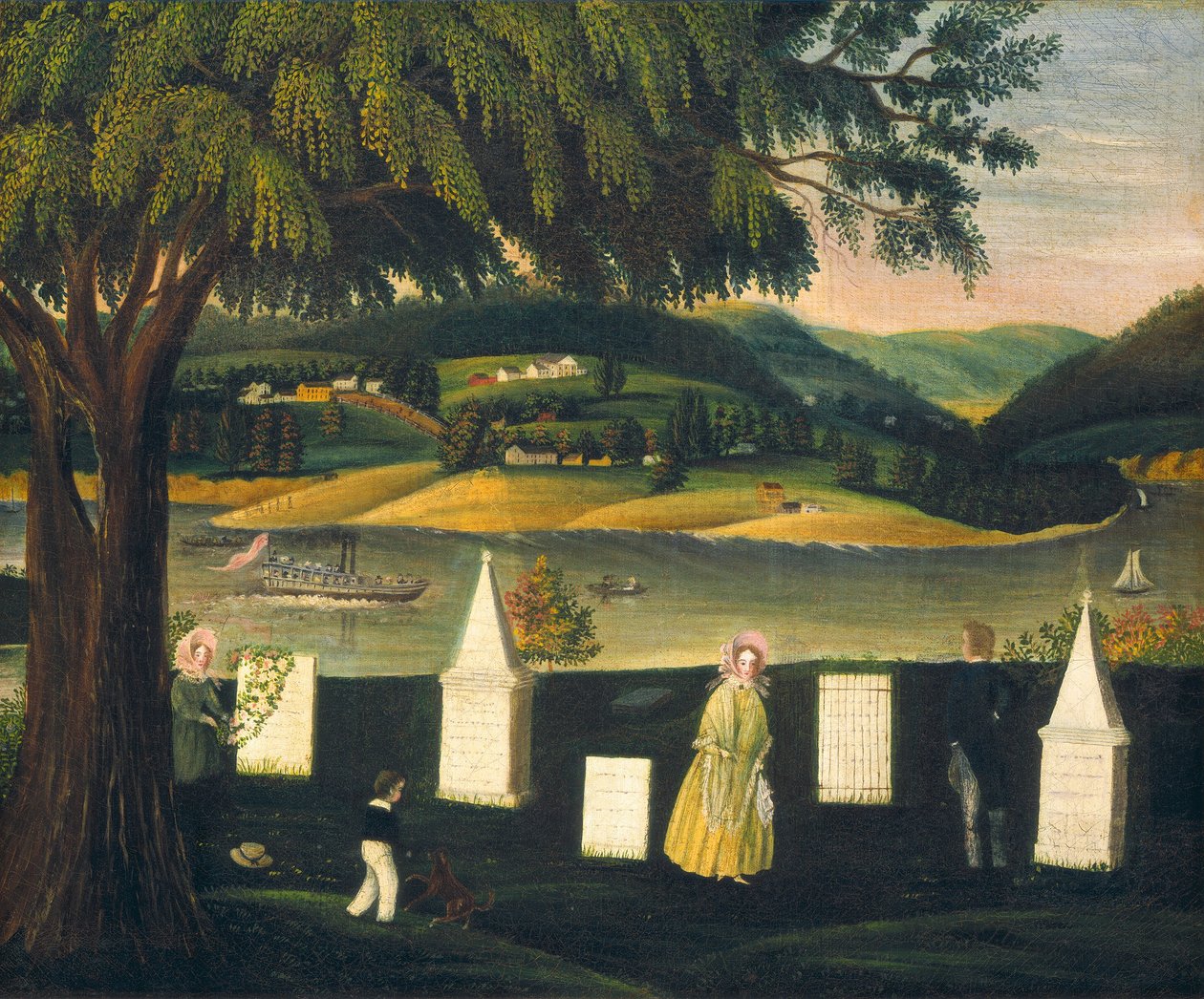 पारिवारिक कब्रिस्तान, सी. 1840. द्वारा अज्ञात
