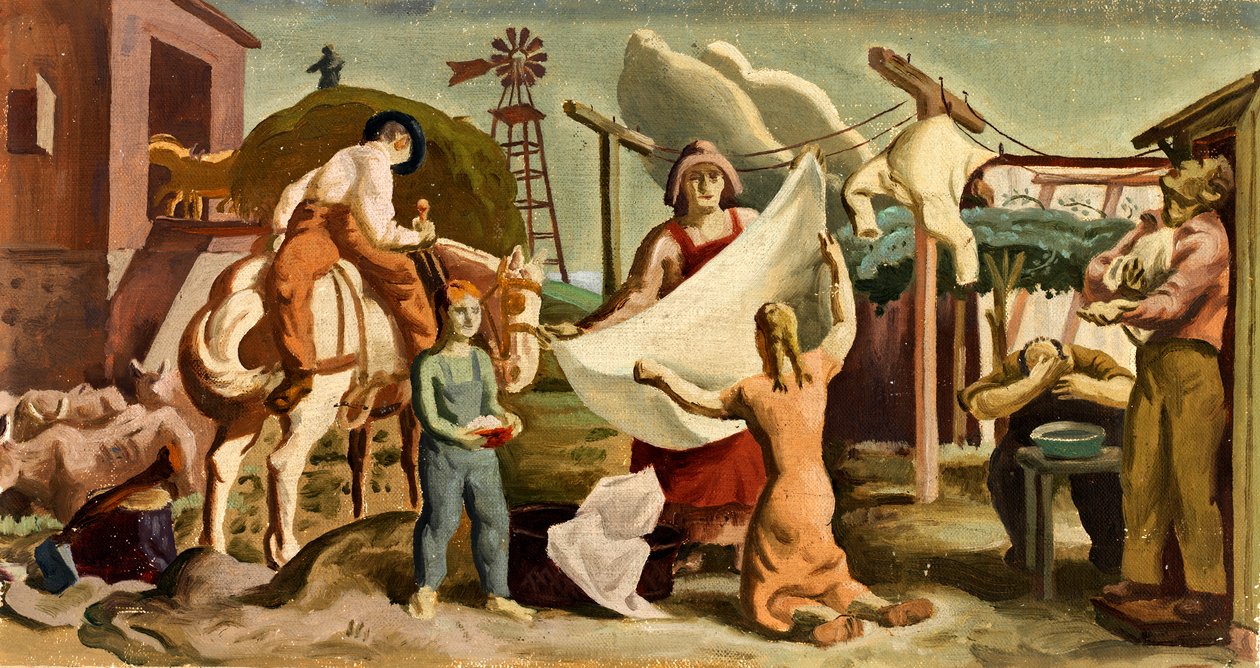 फार्म लाइफ म्यूरल स्टडी, सीए। 1933-1943. द्वारा अज्ञात