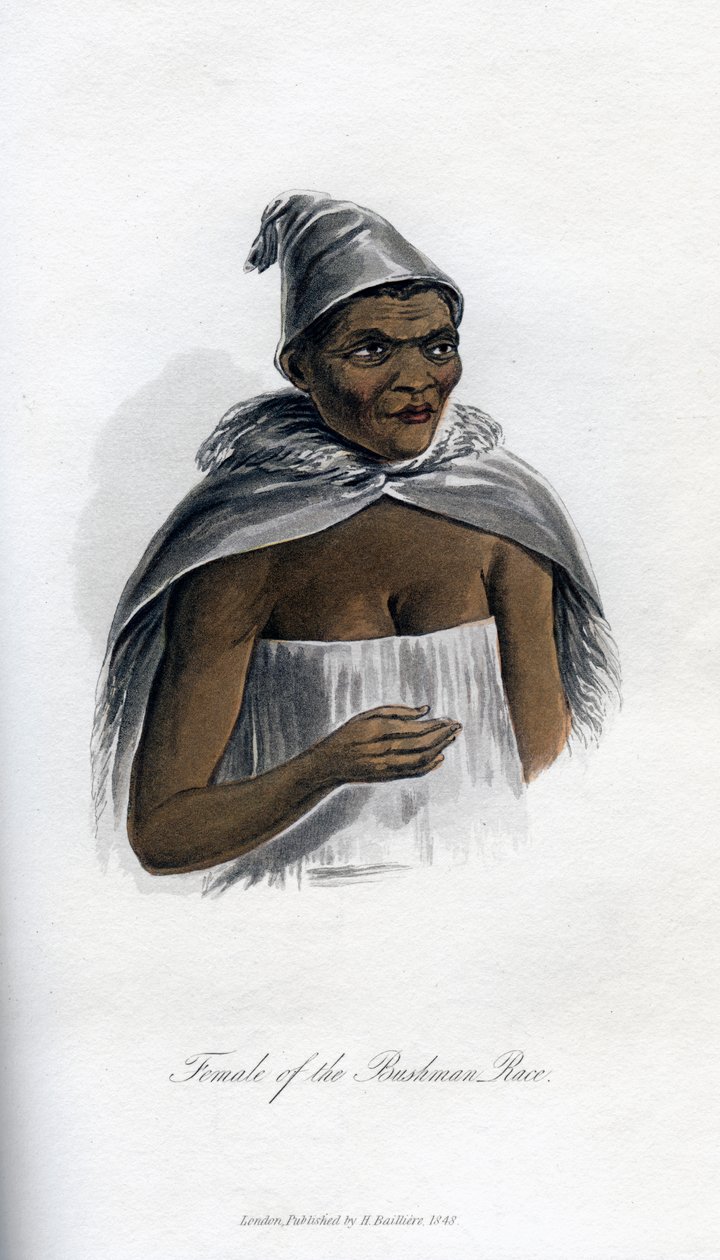 बुशमैन रेस की महिला, 1848 द्वारा अज्ञात