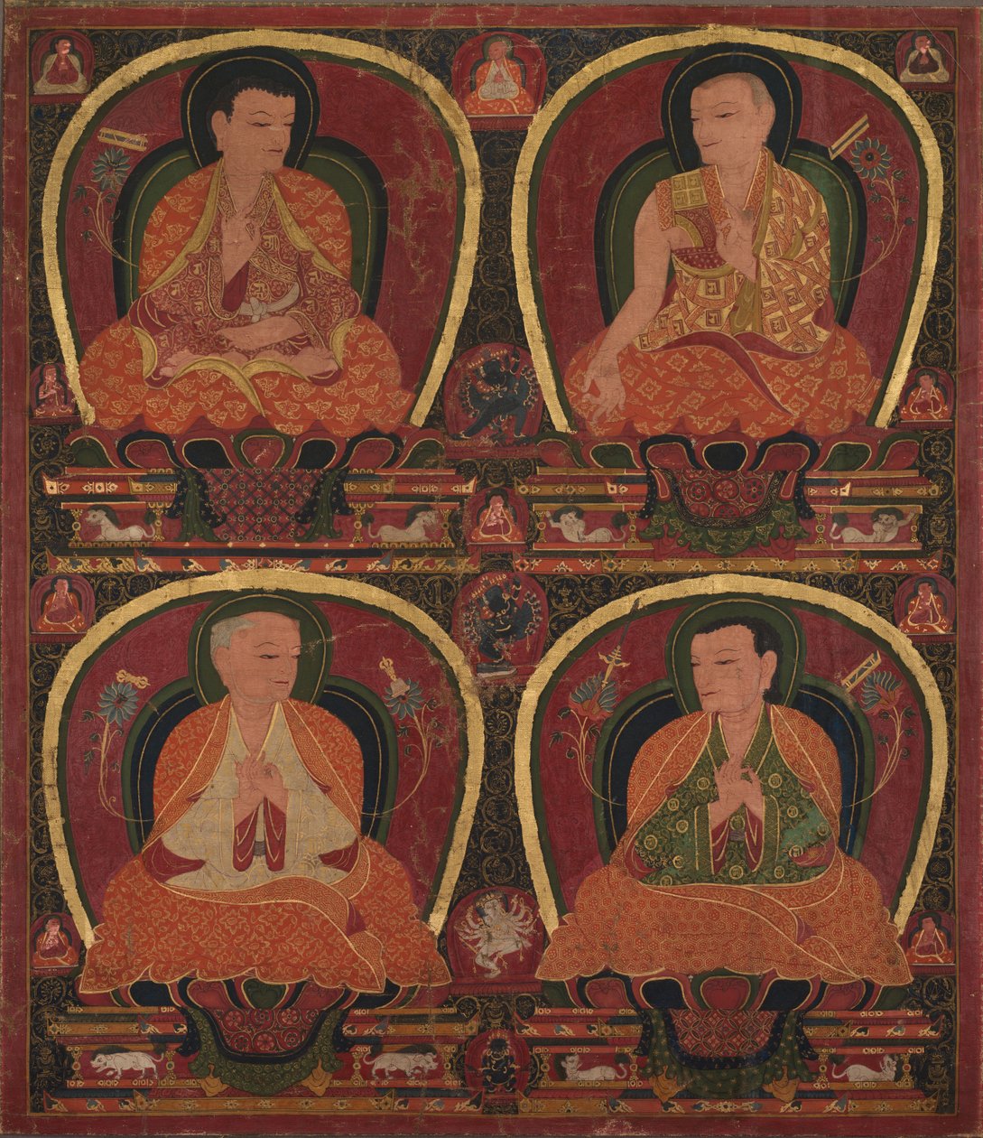 फोर सीटेड मास्टर्स, सी। 1450। द्वारा अज्ञात