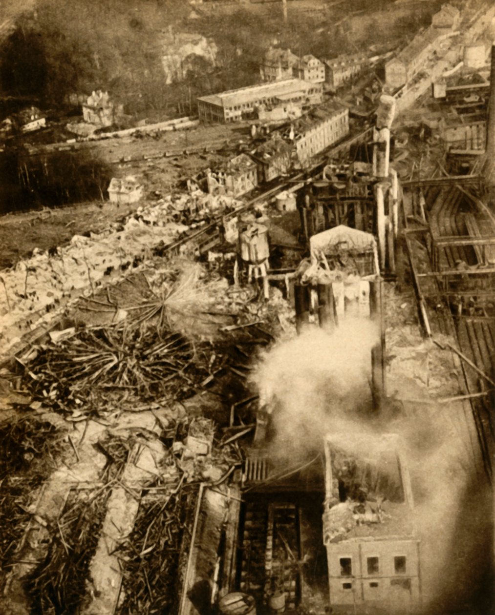 फरवरी 1933, जर्मनी के नार्किरचेन, सारलैंड में गैस विस्फोट। द्वारा अज्ञात