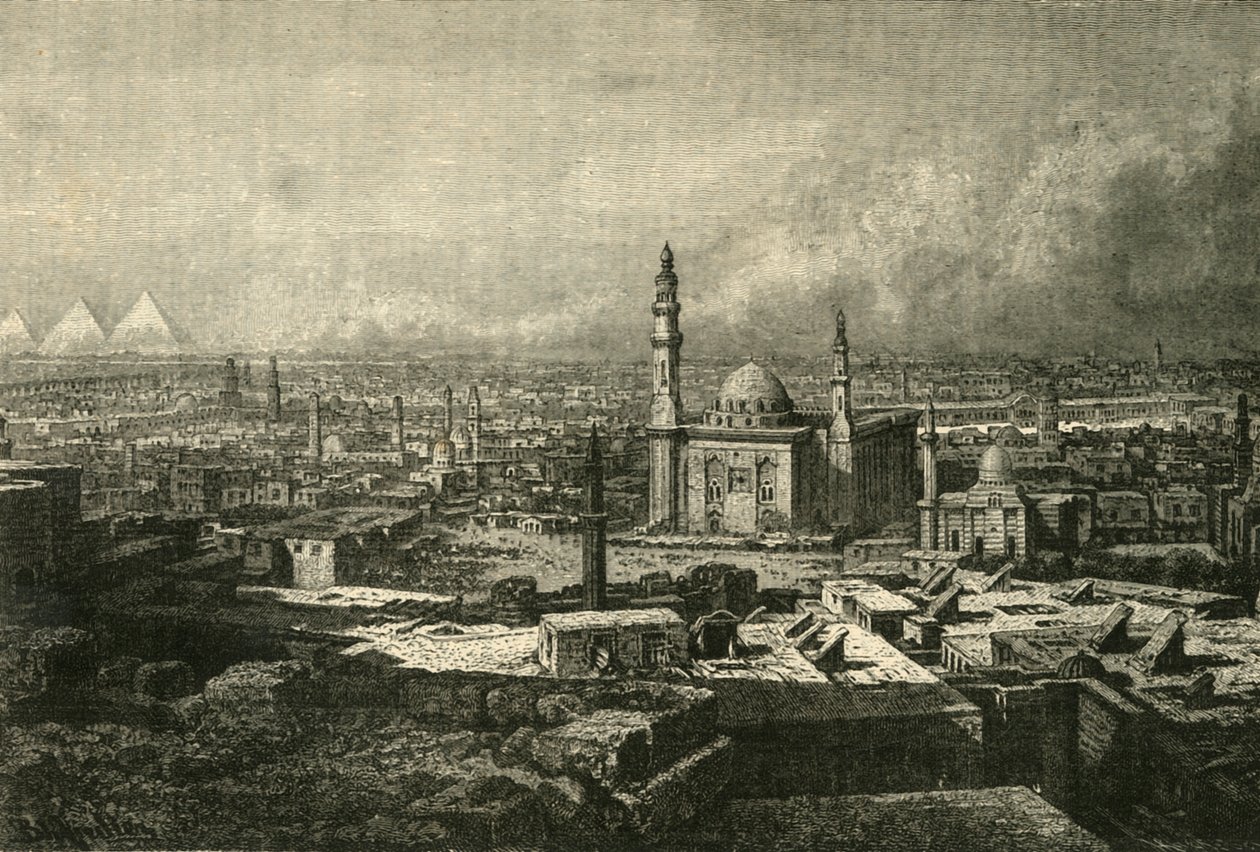 काहिरा का सामान्य दृश्य, 1890। द्वारा अज्ञात