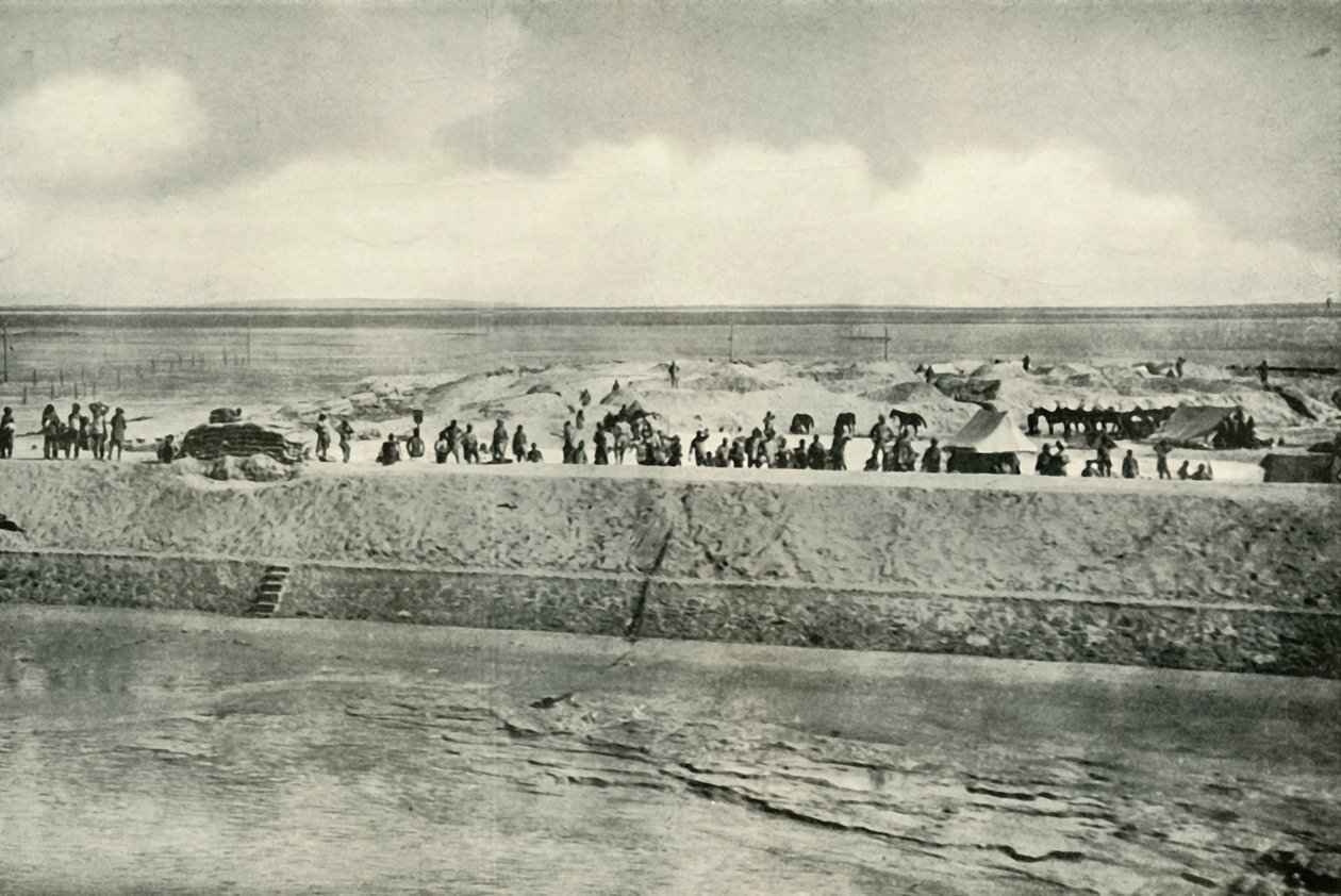 स्वेज नहर के किनारे, 1919 में। द्वारा अज्ञात