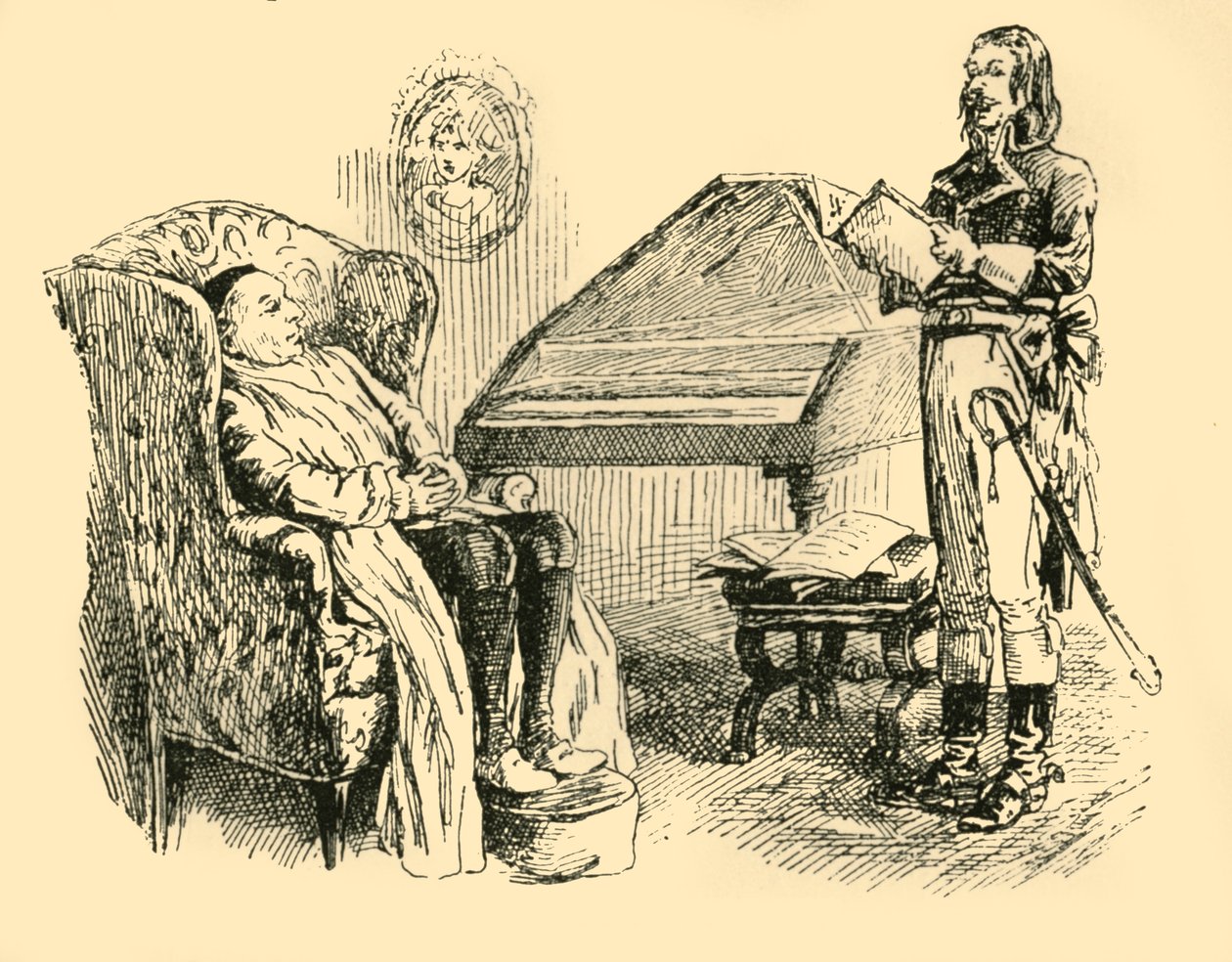 हेडन की आंखों में आंसू भर आए, 1907। द्वारा अज्ञात