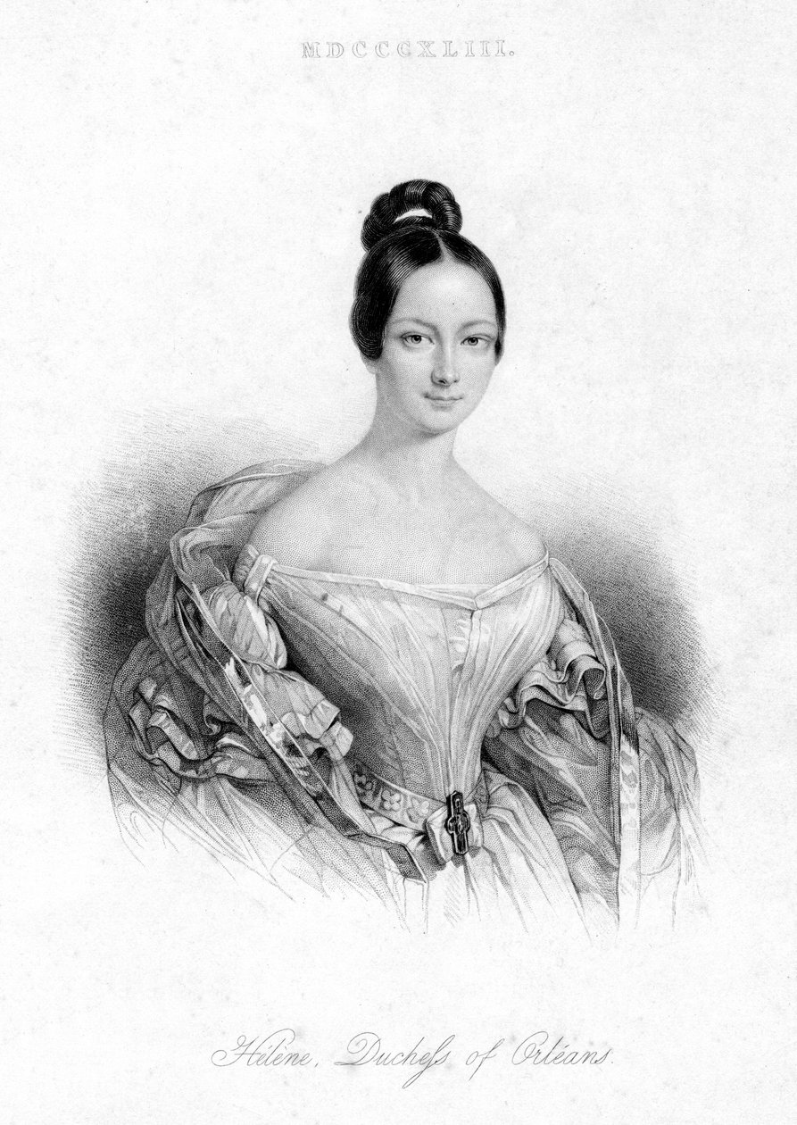 हेलेन लुईस एलिजाबेथ, डचेस ऑफ ऑरलियन्स, 1843 द्वारा अज्ञात