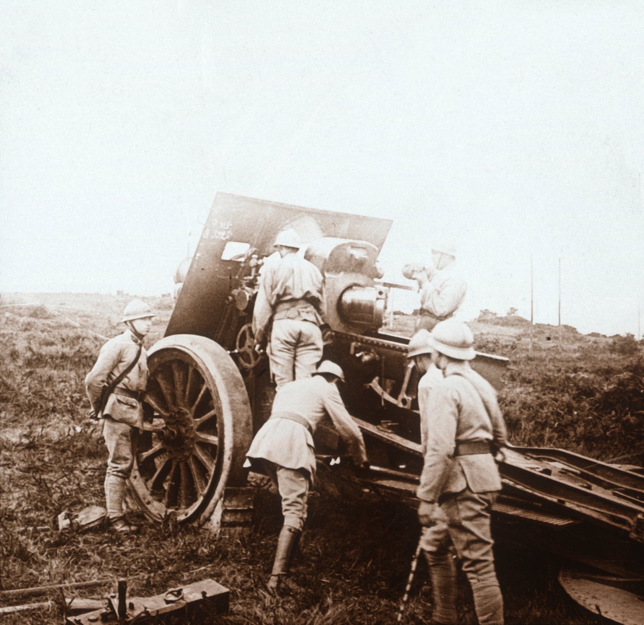 हॉवित्जर बैटरी, c1914-c1918 द्वारा अज्ञात