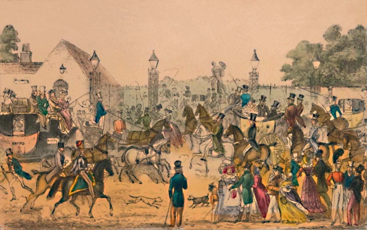 हाइड पार्क कॉर्नर, 1825, सी 1870 द्वारा अज्ञात