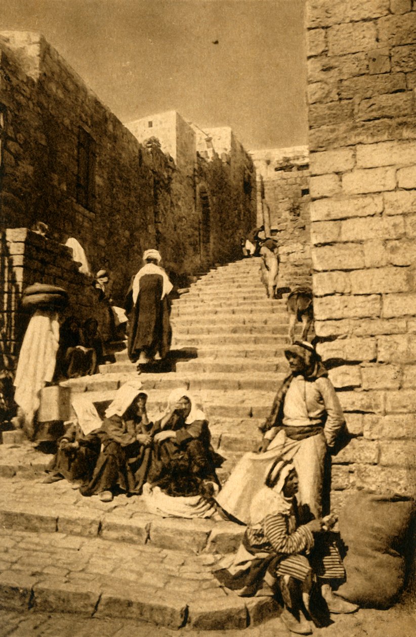 जेरूसलम - ए स्ट्रीट, c1918-c1939। द्वारा अज्ञात