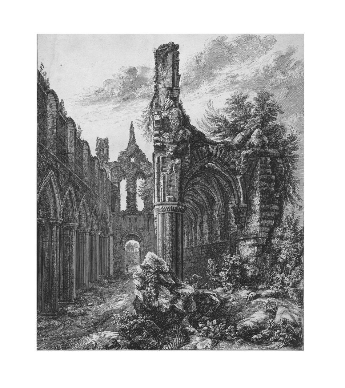 किर्कस्टाल ऐबी, यॉर्कशायर, 1823। द्वारा अज्ञात