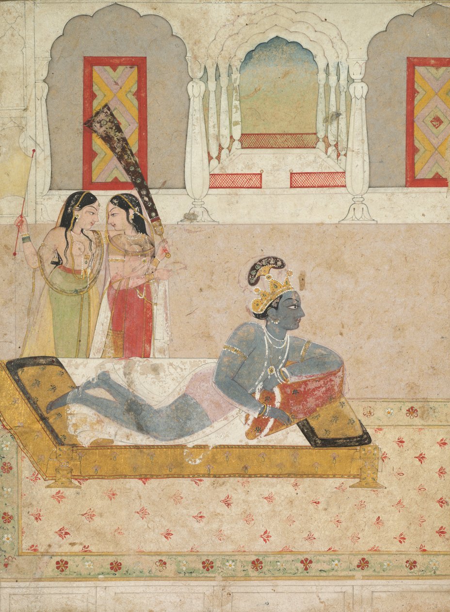 कृष्ण प्रतीक्षारत राधा, सी। 1750-1760। द्वारा अज्ञात