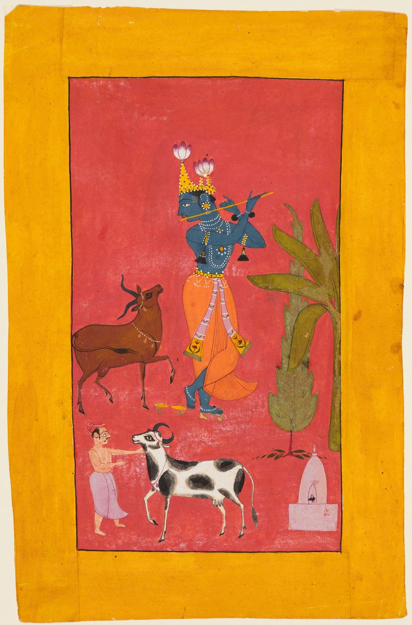 कृष्णा फ्लूटिंग, सी। 1675-1700। द्वारा अज्ञात