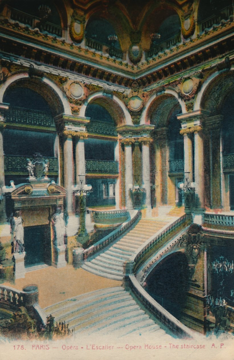 लोपेरा गार्नियर - सीढ़ी, पेरिस, c1920 द्वारा अज्ञात