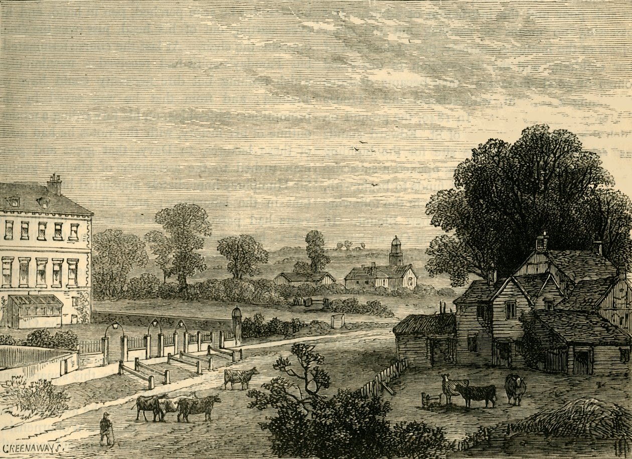 अठारहवीं शताब्दी में लिसन ग्रीन, c1876। द्वारा अज्ञात