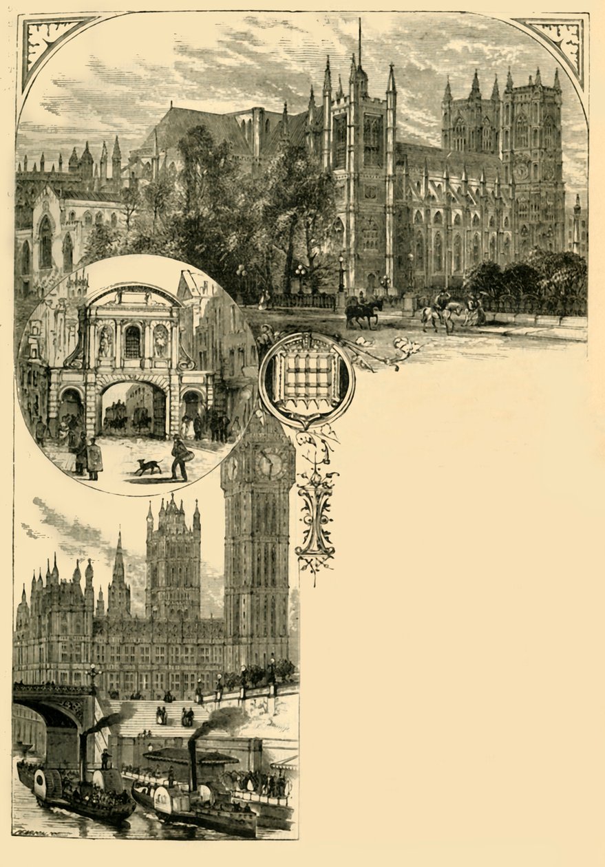 लंडन। वेस्टमिंस्टर और पश्चिमी उपनगर, 1881। द्वारा अज्ञात
