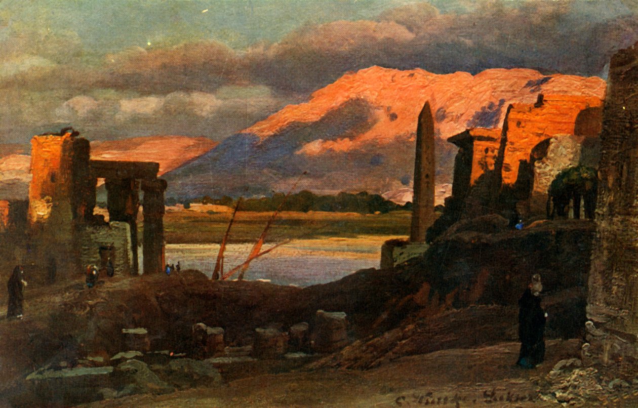 लक्सर और थेब्स के पहाड़, c1918-c1939। द्वारा अज्ञात