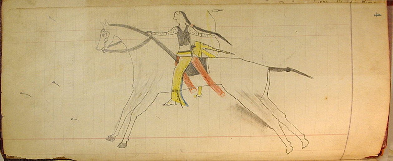 मैफेट लेजर: माउंटेड इंडियन, सीए। 1874-81। द्वारा अज्ञात